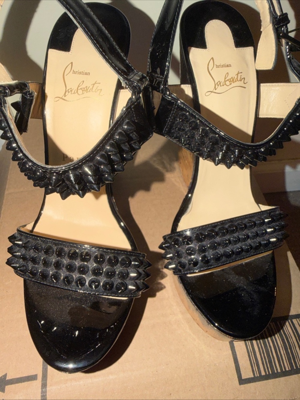 144010081424 Christian Louboutin Barboullaga 140 Black Size